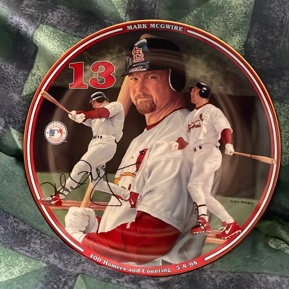Mark McGwire Home Run Hero 400 and Counting MLB Collector Sports Display Plate